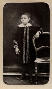 France Jeune Fille Mode ancienne Photo CDV Espirat 1880