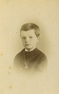 France Chalon Young Boy Portrait Old CDV photo Sereni 1875