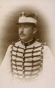 France Chalon Man in Military Uniform Old CDV photo Melchior 1880