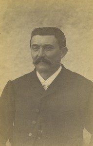 France Man Moustache Portrait Old CDV photo 1900