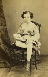 France Paris Enfant Matheo de Marcal ou Marial? ancienne Photo CDV Jean Capel 1864