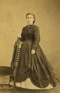 France Paris Woman Second Empire Fashion Old CDV photo Coudrette Daguerre  1865