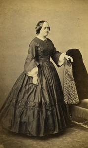 France Paris Madame de Doub Second Empire Fashion Old CDV photo Franck 1865