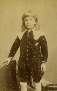 France Paris Charles Dhere Child Old CDV photo Tourtin 1884