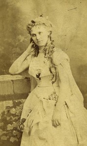 France Paris Opera singer Soprano Christine Nilsson Old photo 1870
