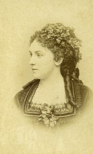 France Paris Opera Singer Soprano Marie Roze Old CDV photo Mathieu 1870