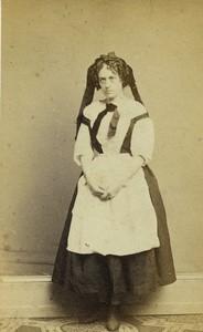 USA Philadelphia Stage Actress Cecile Rush Theatre Old CDV photo McLees  1870