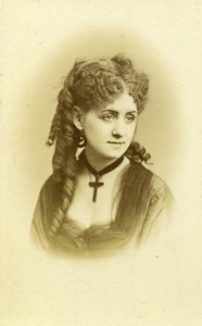 France Paris Stage Actress Adrienne Thomas Theatre Old CDV photo Reutlinger 1870