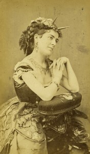 France Paris Stage Actress Eugénie Martin Theatre Old CDV photo Grob 1870