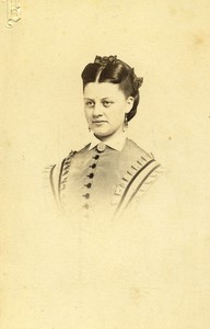 Belgium Gent Ghent Mme Christine Vanderstraeten? Old CDV photo Beernaert 1870