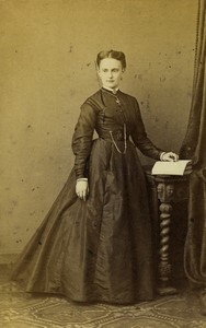 Belgium Kortrijk Miss de Hemptinne Old CDV photo Descamps 1870