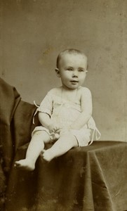 France Valenciennes Baby Portrait Old CDV photo Delsart 1890