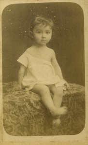 France Valenciennes Toddler Portrait Fashion Old CDV photo Carette 1880