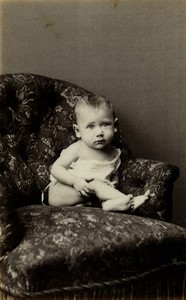 France St Quentin baby Portrait Jacques Dumont Old CDV photo Vinmer 1890