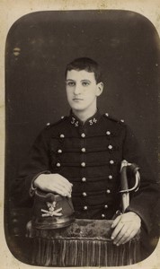 France Angouleme Military Portrait Uniform Old CDV photo Braud 1880