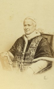 France Pope Pie Pius IX Old CDV photo Charlet & Jacotin 1865