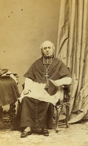 France Religion Cardinal de Bonald Lyon Archbishop Old CDV photo Disderi 1865