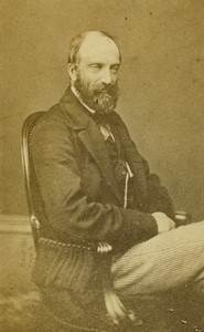 France Prince François d'Orléans Joinville Old CDV photo William & Co  1865