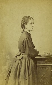 France Paris Woman Portrait Fashion Old CDV photo Lejeune 1870 #1