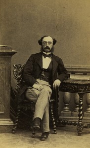 France Paris Homme Portrait Mode ancienne Photo CDV Disderi 1860