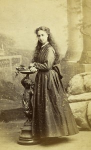 France Paris Woman Portrait Fashion Old CDV photo Reutlinger 1870