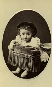 France Paris Baby Portrait Fashion Old CDV photo Walery 1870