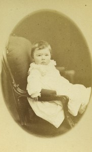 France Paris Baby Portrait Fashion Old CDV photo Chambay 1870