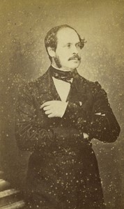 France Paris Man Portrait Fashion Sideburns Old CDV photo Ladrey 1870