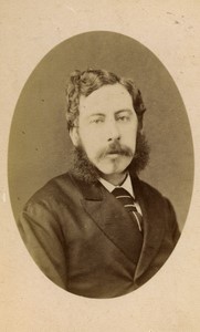 Italy Rome Man Portrait Fashion Sideburns Old CDV photo Schemboche 1870