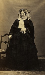 France Paris Woman Second Empire Fashion Old CDV photo Disderi 1860's
