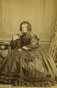 France Paris Woman Second Empire Fashion Old CDV photo Levitsky 1860's