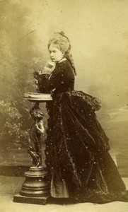 France Paris Woman Second Empire Fashion Old CDV photo Reutlinger 1860's