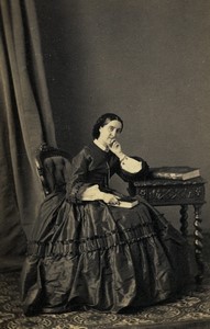 France Paris Woman Second Empire Fashion Old CDV photo Levitsky 1860's