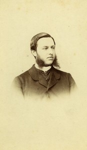 Belgium Brussels Man Portrait Fashion Sideburns Old CDV photo Ghemar 1870