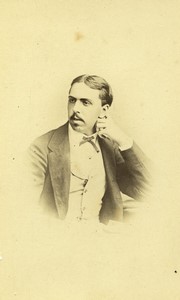 France Paris Man Portrait Moustache Old CDV photo Bacard 1870