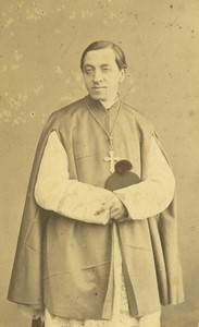 France Nimes Young Priest Portrait Old CDV photo Bert 1870