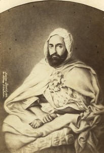 France Emir Abd el Kader Portrait by Maxime David CDV photo Alophe Le Gray 1860s