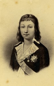 Dauphin of France Louis XVII Portrait Old CDV photo Neurdein 1870