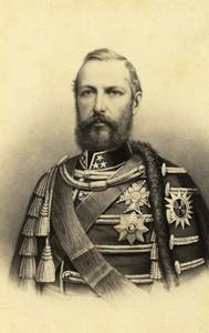 France Paris Sweden King Charles XV Portrait Old CDV photo Neurdein 1870