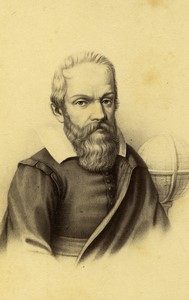 France Paris Galileo Galilei Astronmer Physicist Old CDV photo Neurdein 1870