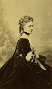 France Paris Princess of Wales Alexandra of Denmark Old CDV photo Lejeune 1860's