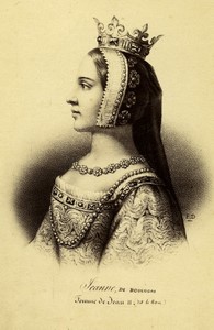 France Paris Jeanne de Boulogne Portrait Old CDV photo Neurdein 1870