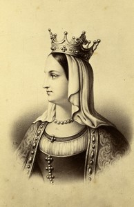 France Paris Jeanne d'Evreux Portrait Charles IX Old CDV photo Neurdein 1870