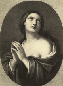 France Guido Reni tableau Madeleine pénitente ancienne Photo Neurdein Bulla CDV 1870