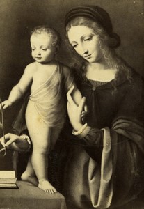 France Leonard de Vinci Painting Virgin with the Lily Old CDV photo Goupil 1870