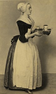 France Liotard Painting The Chocolate Girl Old CDV photo Goupil 1870