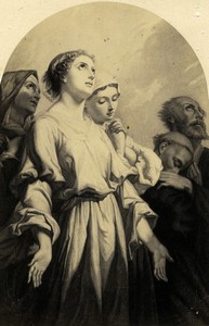 France Landelle Painting Beatitudes Old CDV photo Goupil 1870