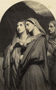 Ary Scheffer? Painting The Three Marys at the Sepulchre CDV photo Goupil 1870