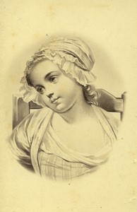 Allemagne Josephine Ducollet? Tableau portrait ancienne Photo Christmann CDV 1870