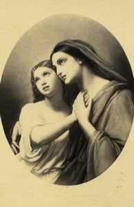 France Ary Scheffer tableau Foi et Esperance ancienne Photo Goupil CDV 1870